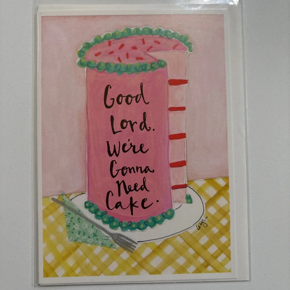 Thinking of You‎ Curly Girl Design 3 Cards Cake Chocolate Humorous Note Cards